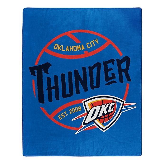 slide 1 of 1, NBA Oklahoma City Thunder Super-Plush Raschel Throw Blanket, 1 ct