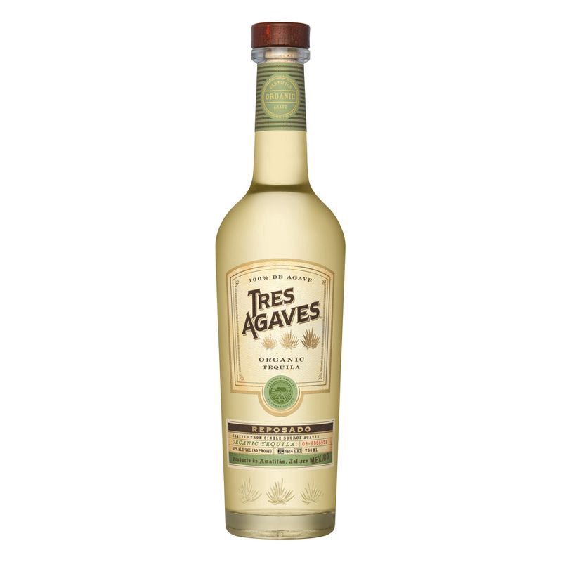 slide 1 of 7, Tres Agaves Organic Reposado Amatitan Tequila, 750 ml Glass Bottle, 40 Proof, 750 ml